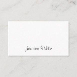 Carte De Visite Script moderne créatif Propre Professionnel tendan