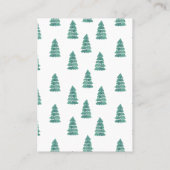 Carte De Visite Script moderne Gold Christmas Tree (Dos)