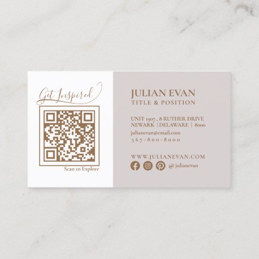 Carte De Visite Script moderne Holographique brillant Aquarelle Be (Dos)