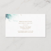 Carte De Visite Script moderne Marbre Agate Motif Abstrait (Dos)