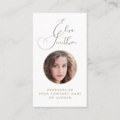 Carte De Visite Script Moderne Médias Sociaux QR Code Ajouter votr (Devant)