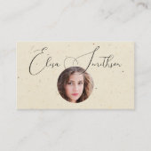 Carte De Visite Script Moderne Médias Sociaux QR Code Ajouter votr (Devant)