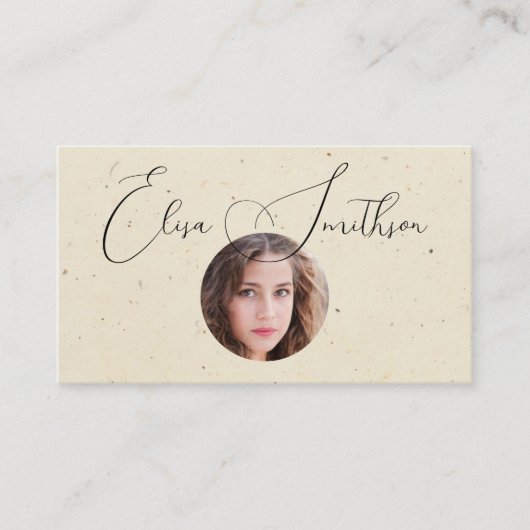 Carte De Visite Script Moderne Médias Sociaux QR Code Ajouter votr (Devant)