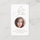 Carte De Visite Script Moderne Médias Sociaux QR Code Ajouter votr (Devant)