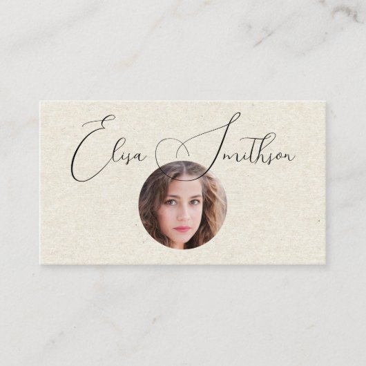 Carte De Visite Script Moderne Médias Sociaux QR Code Ajouter votr (Devant)