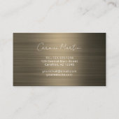 Carte De Visite Script moderne Monogramme Sepia (Dos)