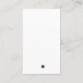 Carte De Visite Script moderne noir blanc portrait photo (Dos)