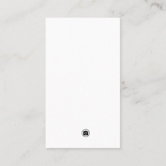 Carte De Visite Script moderne noir blanc portrait photo (Dos)