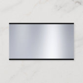 Carte De Visite Script moderne Silver luxe professionnel gracieux (Dos)