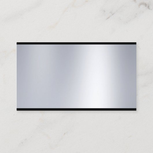 Carte De Visite Script moderne Silver luxe professionnel gracieux (Dos)