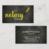 Carte De Visite Script moderne simple Notaire Public Mobile Élégan (Devant / Derrière)