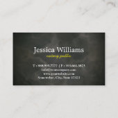 Carte De Visite Script moderne simple Notaire Public Mobile Élégan (Dos)