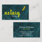 Carte De Visite Script moderne simple Notaire Public Mobile Élégan (Devant / Derrière)