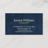 Carte De Visite Script moderne simple Notaire Public Mobile Élégan (Dos)