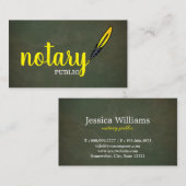 Carte De Visite Script moderne simple Notaire Public Mobile Élégan (Devant / Derrière)