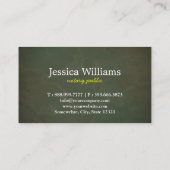 Carte De Visite Script moderne simple Notaire Public Mobile Élégan (Dos)