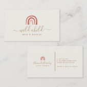 Carte De Visite Script moderne simple Rainbow tendance (Devant / Derrière)