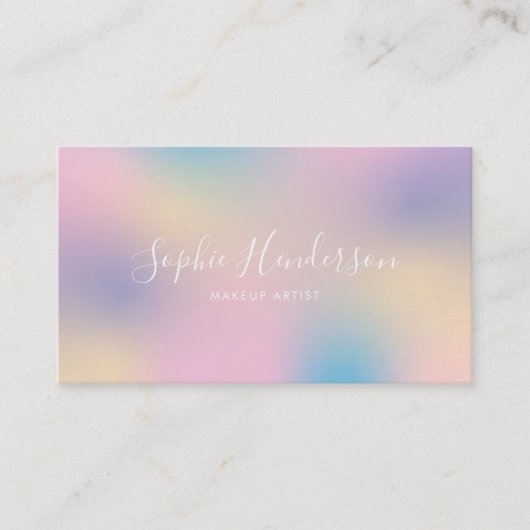 Carte De Visite Script moderne Unicorne Gradient Mix 3 (Devant)