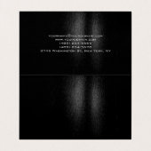 Carte De Visite Script monogramme noir gris moderne mignon (Intérieur déplié)