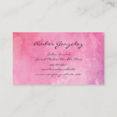 Carte De Visite Script monographique | Fleurs colorées (Dos)