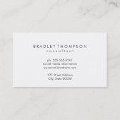 Carte De Visite Script | Noir minimaliste (Dos)