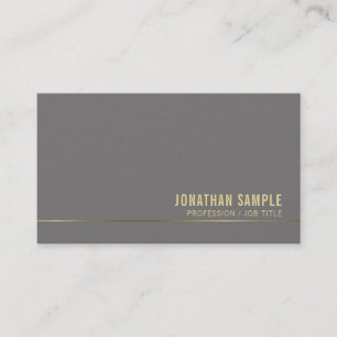 Carte De Visite Script Or Design artistique Moderne Plaine Luxe