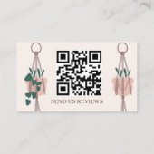Carte De Visite Script Plants Hanging Thank You (Dos)