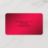 Carte De Visite Script professionnel élégant Rouge tendance (Dos)
