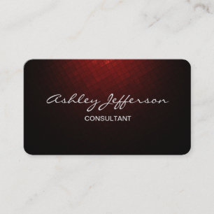 Carte De Visite Script professionnel élégant tendance Rouge Brown