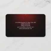 Carte De Visite Script professionnel élégant tendance Rouge Brown (Dos)