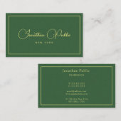 Carte De Visite Script professionnel élégant Votre texte personnal (Devant / Derrière)