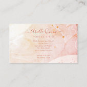 Carte De Visite Script Rose de formes Abstraites d'aquarelle de l' (Dos)