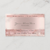 Carte De Visite Script Rose de Parties scintillant de maquillage d (Dos)