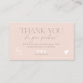 Carte De Visite Script rose vif moderne commander merci (Devant)
