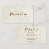 Carte De Visite Script rustique ancien élégant (Devant / Derrière)