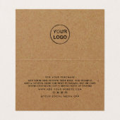 Carte De Visite Script Rustique Kraft, Logo/Carte de remerciements (Intérieur déplié)
