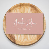 Carte De Visite Script Signature manuscrite Dusty Rose Boho