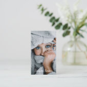 Carte De Visite Script Signature photo professionnelle (Debout devant)