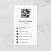 Carte De Visite Script Signature photo professionnelle (Dos)