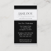 Carte De Visite Script Silver YourJobTitle (Dos)