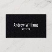 Carte De Visite Script simple de l'agent immobilier professionnel (Devant)