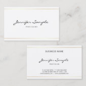 Carte De Visite Script simple élégant professionnel écrit à la mai (Devant / Derrière)