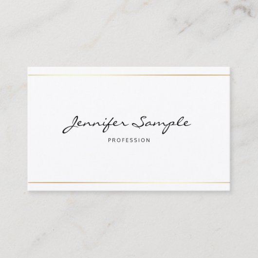 Carte De Visite Script simple élégant professionnel écrit à la mai (Devant)