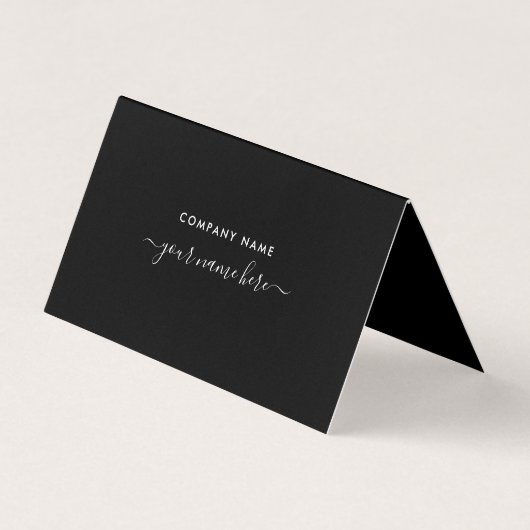 Carte De Visite Script simple, logo/Carte de remerciements d'image (Dos)