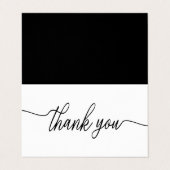 Carte De Visite Script simple, logo/Carte de remerciements d'image (Extérieur déplié)