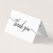 Carte De Visite Script simple, logo/Carte de remerciements d'image (Devant)