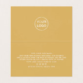 Carte De Visite Script simple, logo/Carte de remerciements d'image (Intérieur déplié)