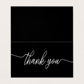 Carte De Visite Script simple, logo/Carte de remerciements d'image (Extérieur déplié)