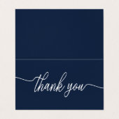 Carte De Visite Script simple, logo/Carte de remerciements d'image (Extérieur déplié)