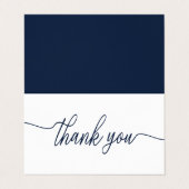 Carte De Visite Script simple, logo/Carte de remerciements d'image (Extérieur déplié)